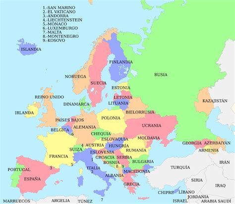 paises europeos - paises do mundo